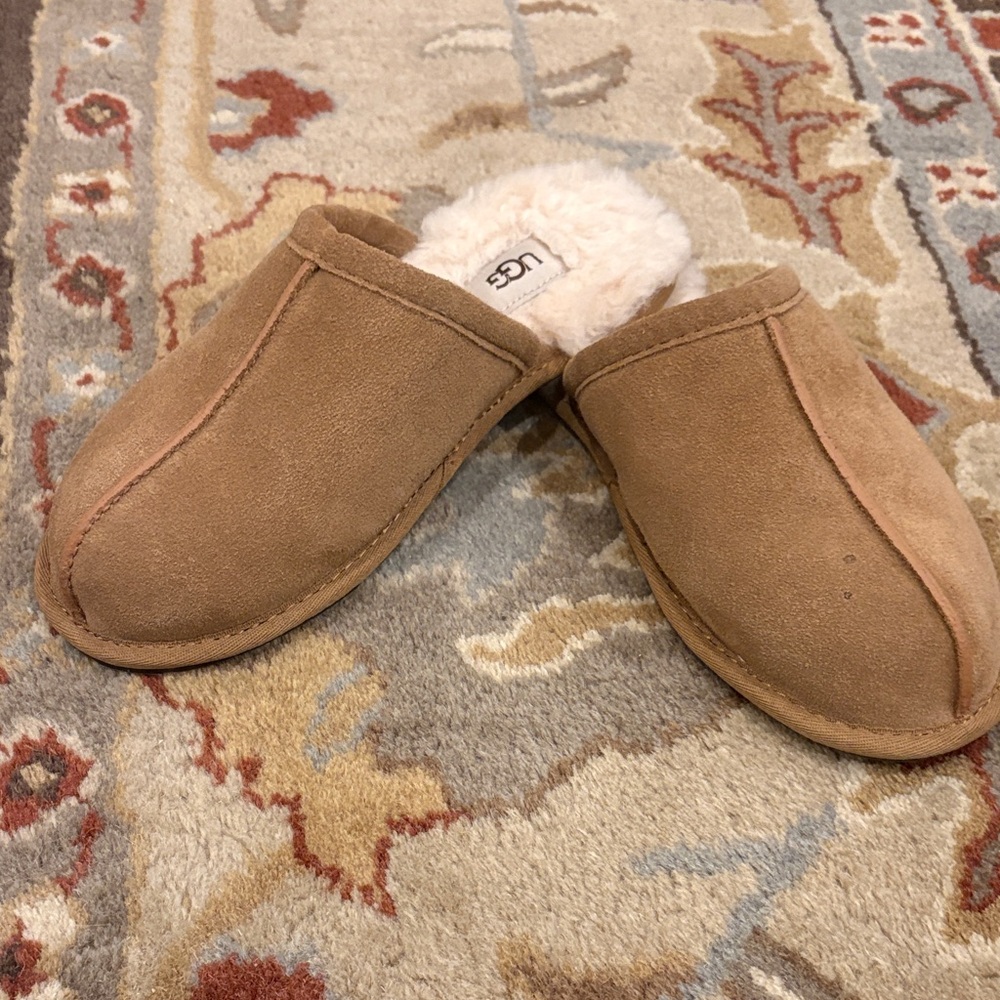 UGG Chestnut Suede Slippers
